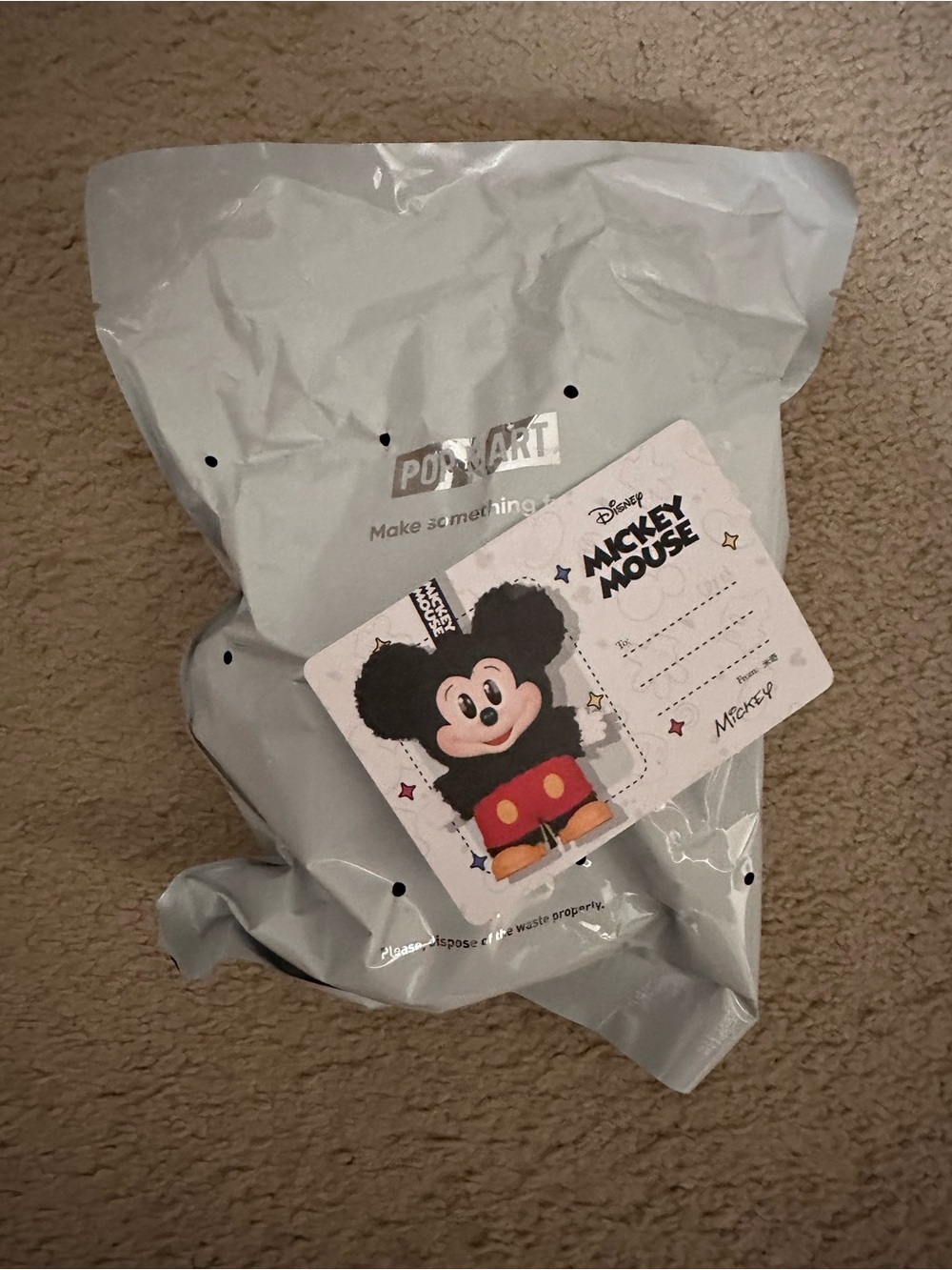 Pop Mart Mickey Family Plush Keychain - New